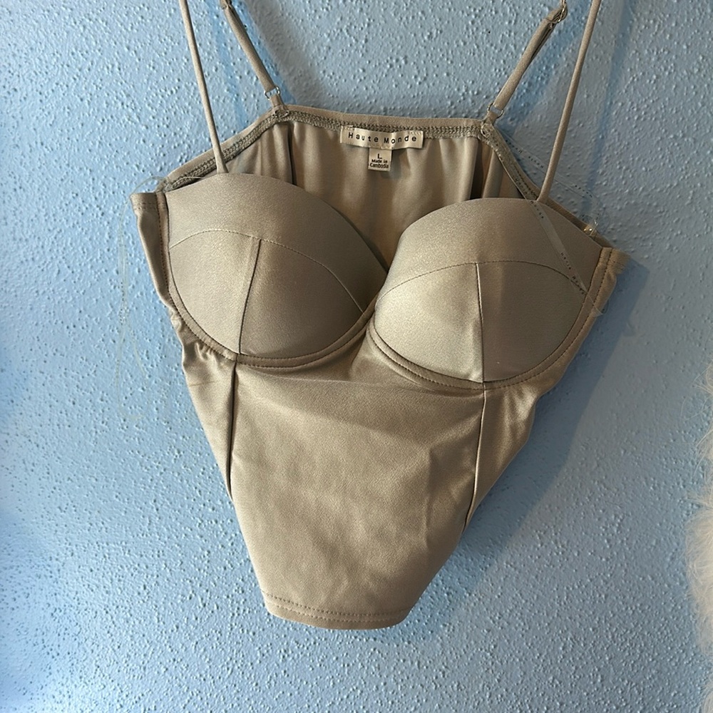 Silver corset top from Haute Monde size Large🩶